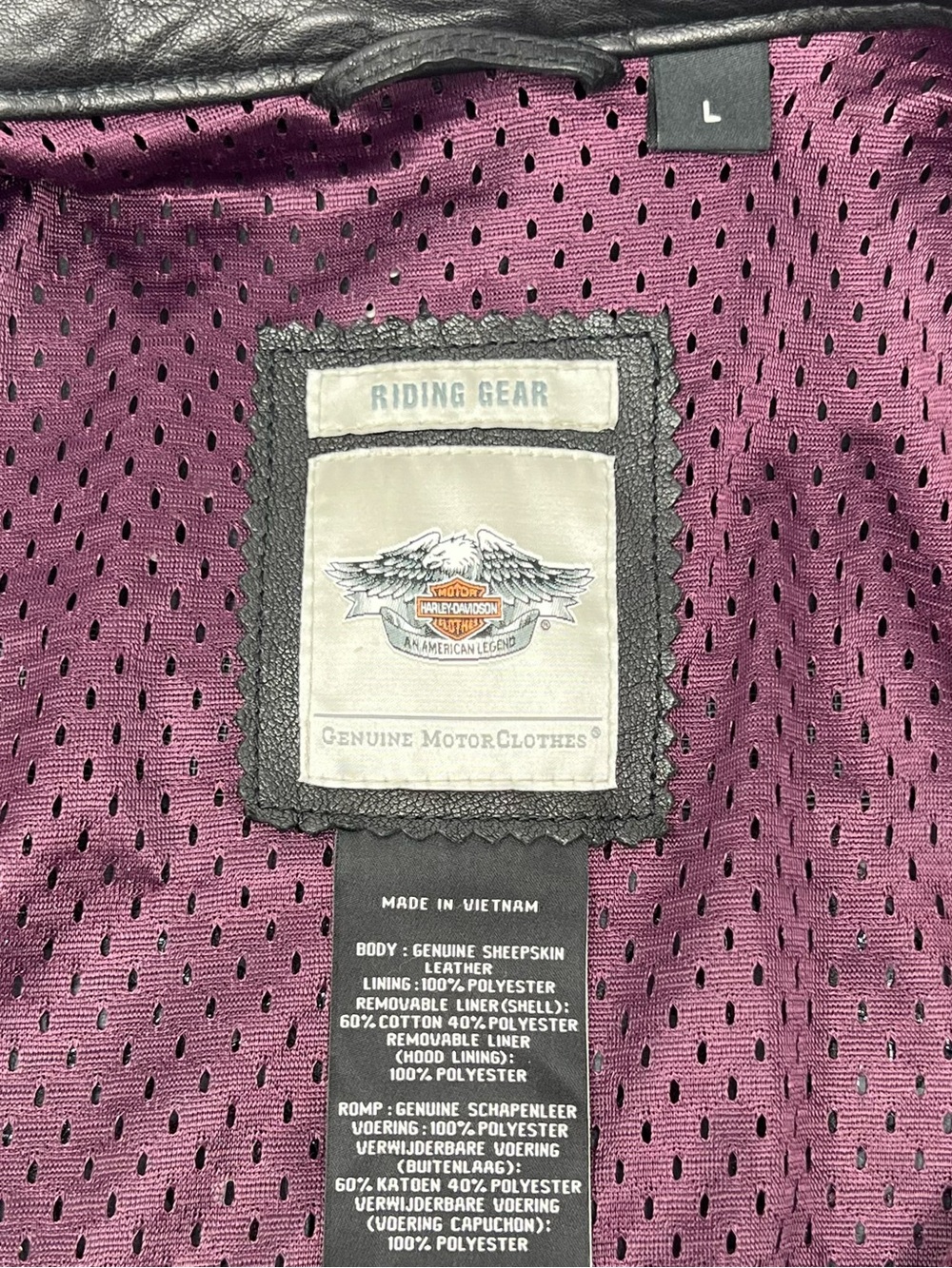 Harley-Davidson Women's Avangelina Sheepskin Leather 3-in1 Jacket Large Black - Picture 9 of 15